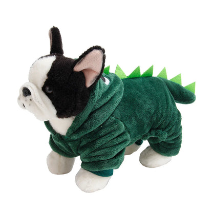 Winter Jacket For Dog Small Dog Coat Dinosaur Dogs Costume Christmas Outfit For Pet Medium Dogs Clothes Chihuahua Puppy Sweater