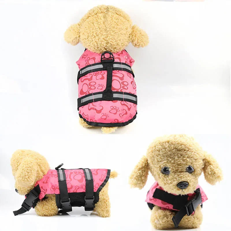 Pet Dog Life Vest Summer Reflective Life Jacket Dog Safety Clothes summer of swimming suit for outing of Pet Dog Life Vest