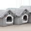 Indoor Warm Dog House Soft Pet Bed Tent House Dog Kennel Cat Bed with Removable Cushion Suitable for Small Medium Large Pets
