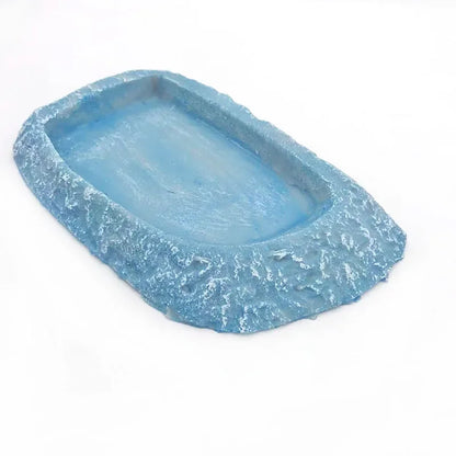 Large Size Resin Aquarium Pet Reptile Feeder Bowl Basin Food Water Pot Reptile Turtle Tortoise Scorpion Lizard Crabs Supplies