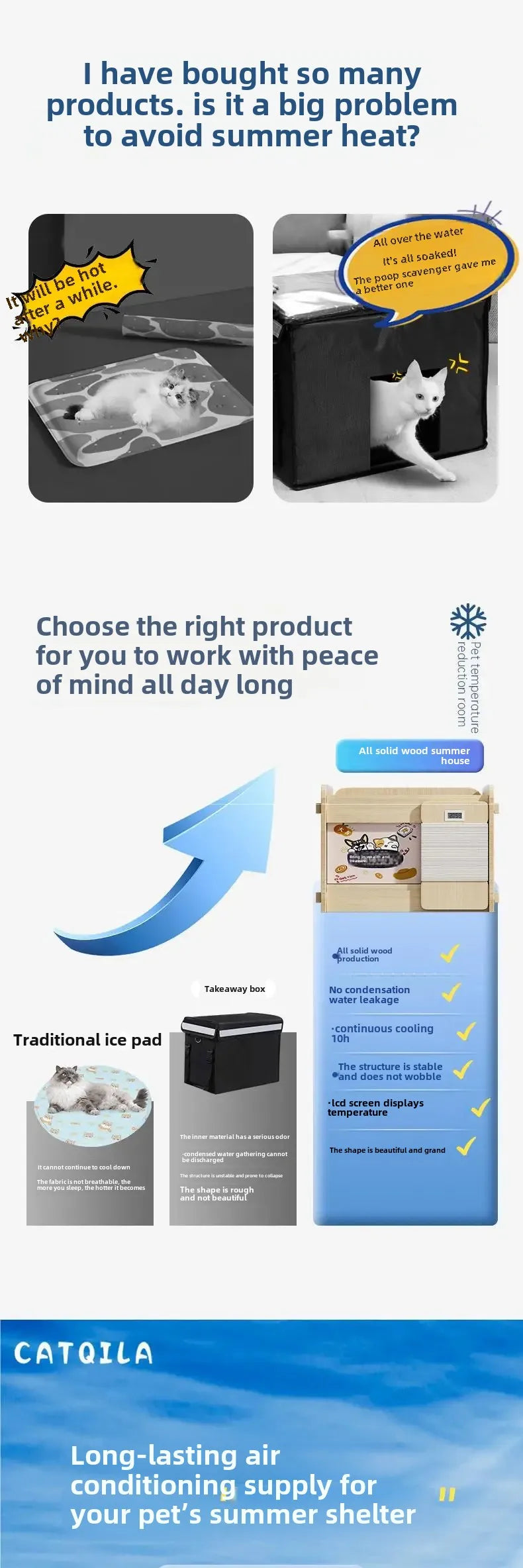 Dogs, Cats, Pets, Air-conditioned Houses, Summer Cooling Artifacts, Cat Nests, Kennels, Ice Nests, All-season Summer Igloos