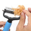 Dog Brush For Long Haired Dogs Pet Grooming Brush Double Sided Shedding Ergonomic Dematting Undercoat Rake Dog Brush Cat Brush