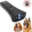 3 in 1 Dog Anti Barking Device Ultrasonic Dog Repeller Stop Bark Deterrents Pet Control Training Supplies with LED Flashlight