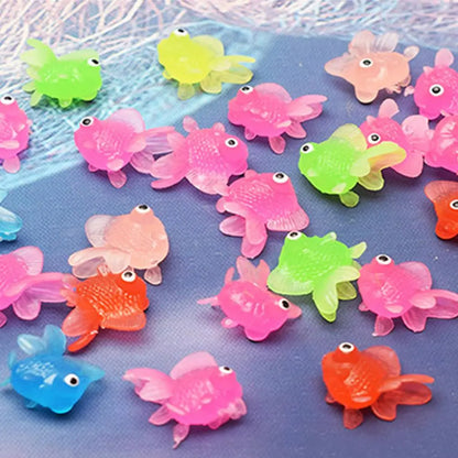 TPR Soft Glue Simulation Goldfish Transparent Environmentally Friendly Floating Small Goldfish Marine Animal Fish Tank Aquarium