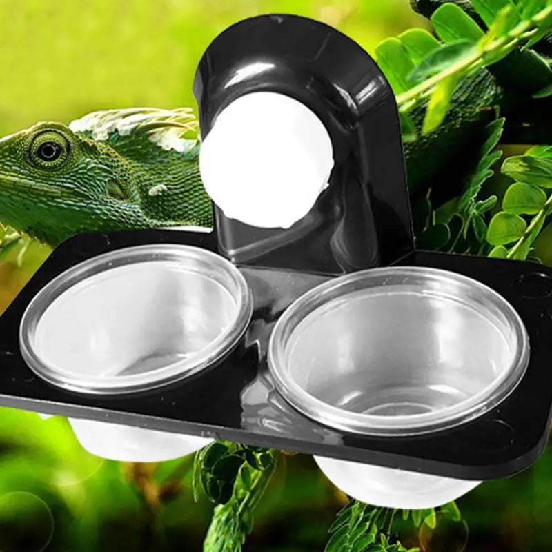 Reptile Food Bowl Feeding Bowl For Geckos Reptile Food Bowls And Water Dish For Lizard Small Pet Feeder Ledge Accessories