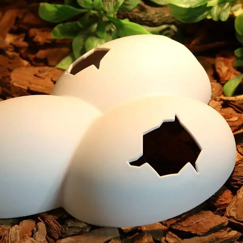 Gecko Hide Egg Shape Reptile Simulation Rock Cave Hideouts, Bearded Dragon Hideout Decorative Ornament for AquariumsTerrariums