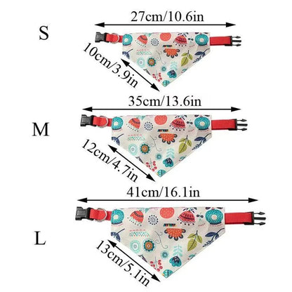 Sweet Print Puppy Dog Collar Bandana for Small Dogs Pet Cat Triangular Bandage Chihuahua Gota Bibs mascotas Grooming Accessories