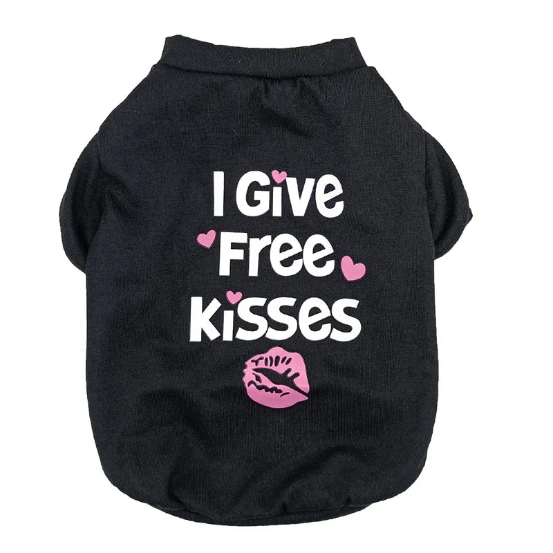 Lovely Puppy Dog Cat Vest Tshirt Spring Summer Pet Clothes for Small Dogs Pomeranian Bichon Shirts mascotas Clothing Apparels