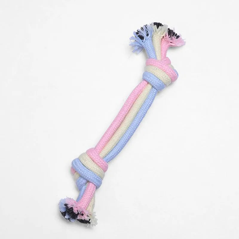 Pet Toy Chew Teething Cotton Rope Knot Ball Toys For Dog Tooth Clean Ball Bite-Resistant  Dog Chew Puppy Training InteractiveToy
