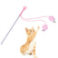 Cat Teaser Wand Kitten Stick Toy Cat Fishing Pole Toy Cat Teaser Toy With Bell And Chrysanthemum Pendant Promotes Cat Exercise