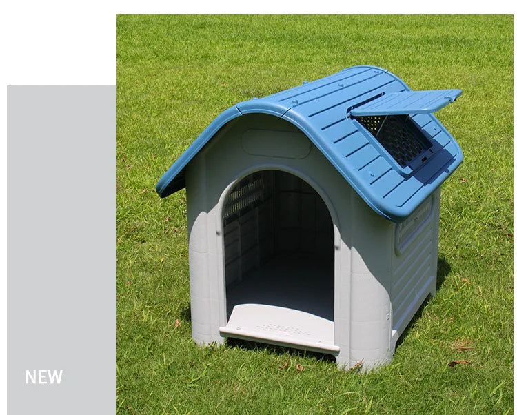 Outdoor kennel with toilet, sun protection in summer, universal in all seasons, outdoor rain-proof dog house, warm in winter, s