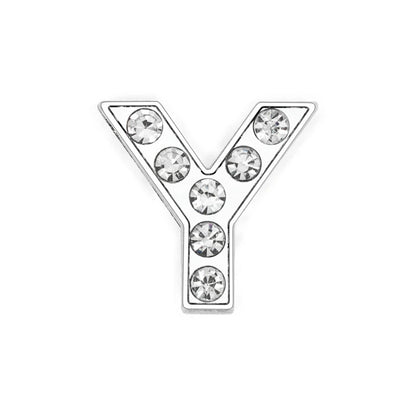 10mm Chrome Alloy Diamond Capital English Alphabet Jewelry Manual Diy Cat Claw Love Pet Collar Accessories