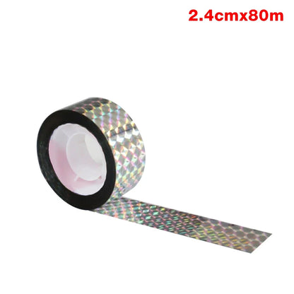 80M 50M Anti Bird Tape Flashing Reflective Bird Repellent Scare Tape Pigeons Crow Keep Away Double-sided Bird Repeller Ribbon