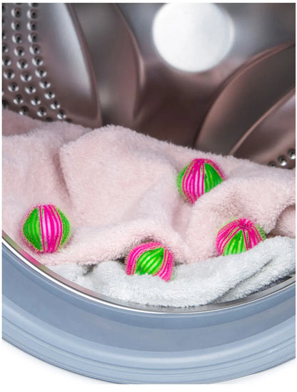 6pcs Nylon Laundry Ball Washing Machine Decontamination Ball Fur Lint Sticking Dedusting Roller Pet Hair Removal Ball in Laundry
