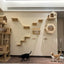 Cat Mounted Climbing Wall with Cat Hammock and Cat Climbing Ladder Cat House Cat Shelf Sisal nest for Kitten Playing and Rest