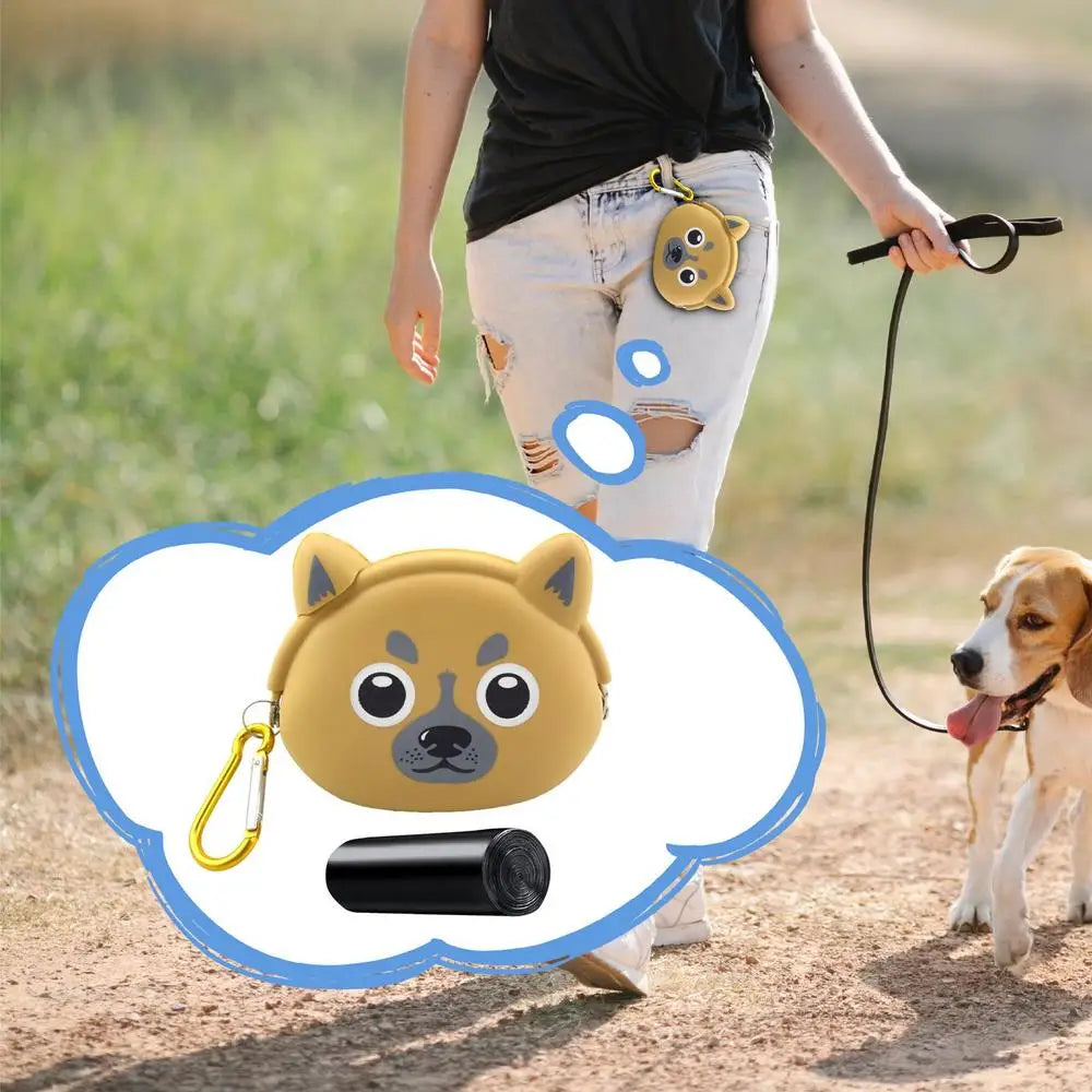 Dog Treat Pouch Silicone Pet Snack Pouch Portable Pet Training Container Pet Poop Bag Dispenser Treat Storage Bag Dogs For Pet