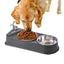 Pet Double Feeding Bowl Non-Slip Feeder Two Dishes For Cats Non-skid Pet Stainless Steel Bowls Pet Feeder Food Dispenser