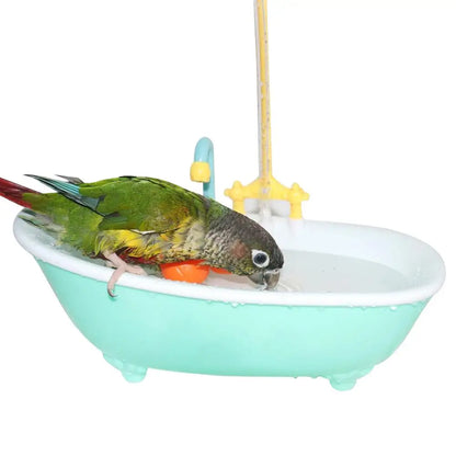 Parrot Automatic IntelligentBath Bird Shower Bathtub Cage Parakeet Plastic AccessoriesHousehold AccessoryBird Supplies Cute J1E2
