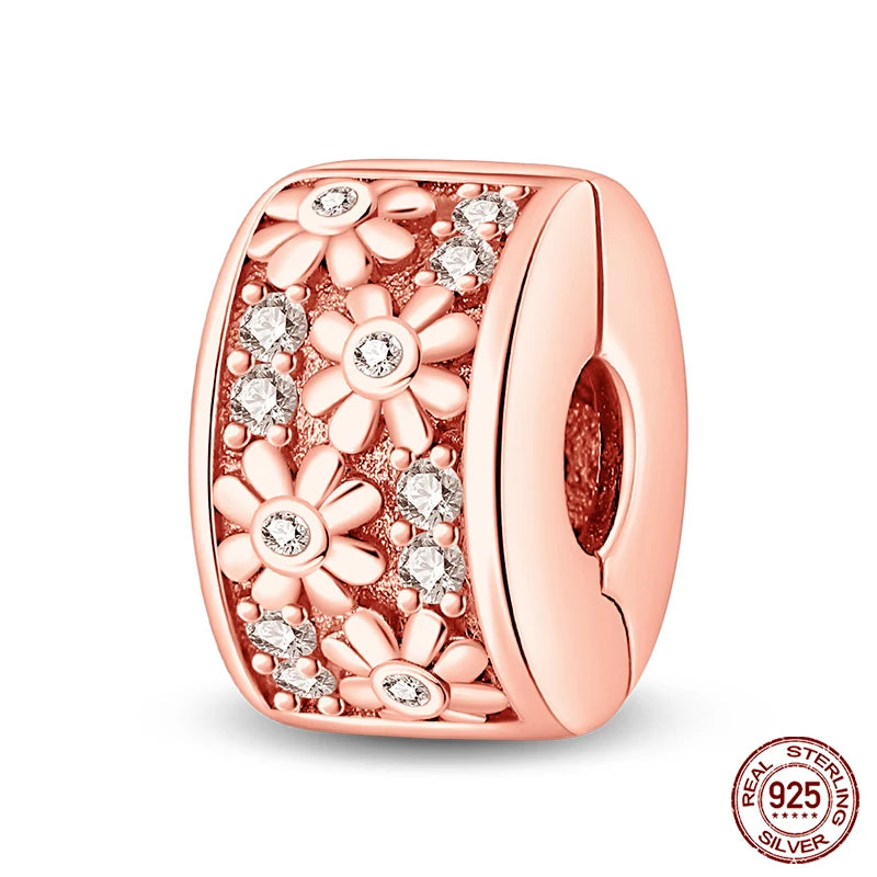 Fit Pandora 925 Original Bracelet 925 Silver Plate Flower Bird Series Charms Beads For Women Fashion DIY Jewelry Gifts Making