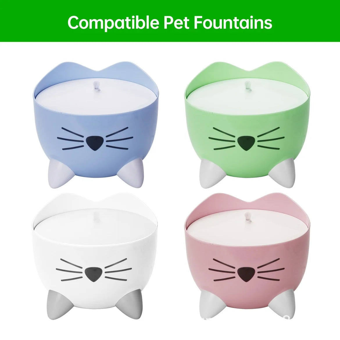 Replacement Activated Carbon Filter Cat Dog Drinking Fountain Replaced Filters for Pet Water Fountain Dispenser Accessories