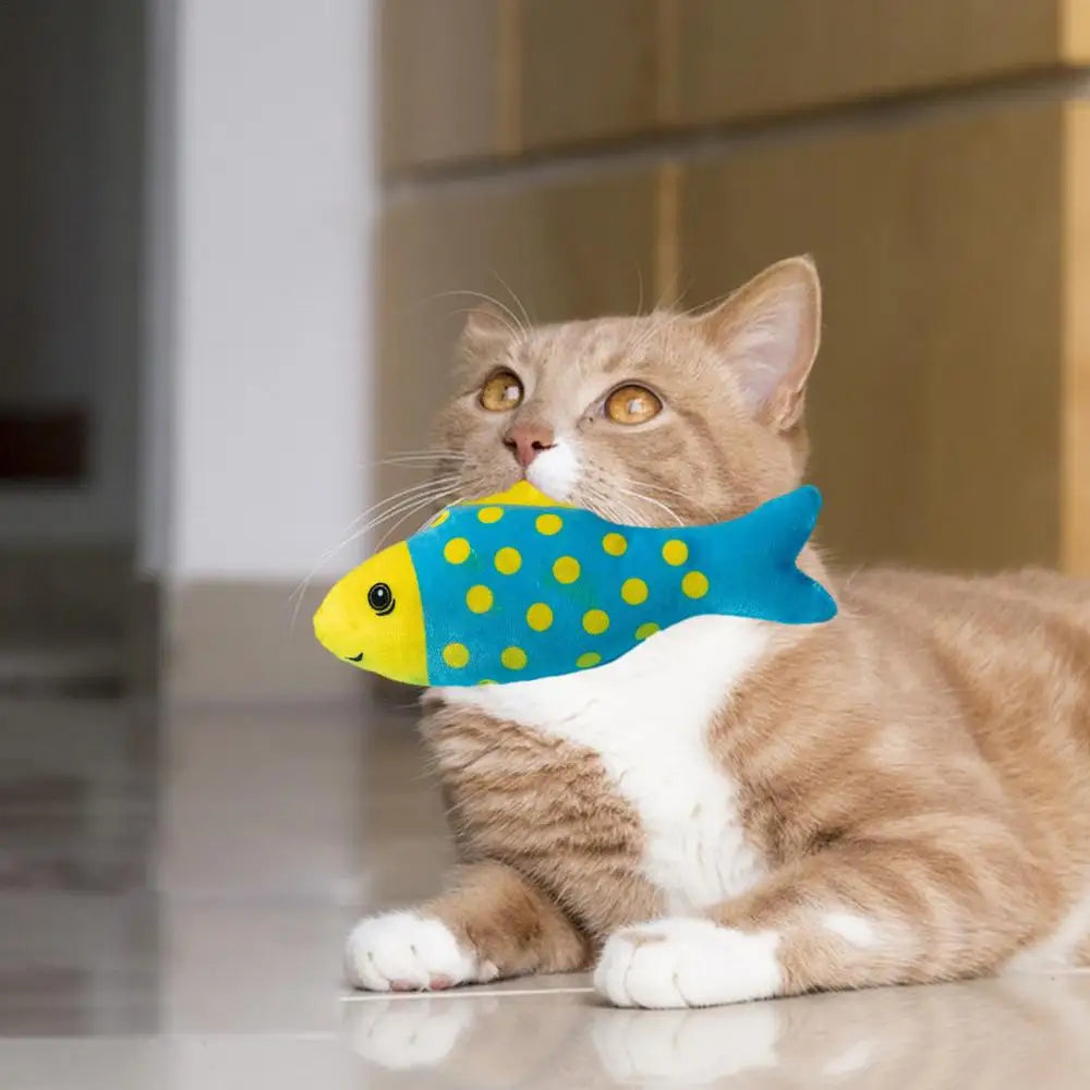 Cat Chew Stuffed Fish Interactive And Attractive Chew Toys With PP Cotton For Cats Pet Exercise Toys For Study Room Cat House