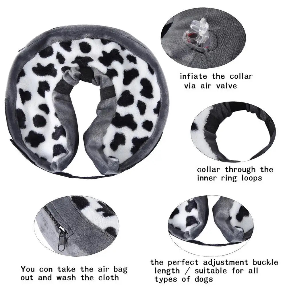 Inflatable Dog Collar Soft Cones For Dogs Adjustable Inflatable Collar For Dogs And Cats Soft Pet Operation Recovery Collar Does