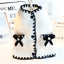 Autumn Winter Dog Clothes Luxury Dog Coat Black White Bow Pet Dog Jacket Girls Dog Costume Chihuahua Yorkie Clothing Cat Vest