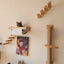 Cat Climbing Shelf Wall Mounted Cat Tree Four Step Stair Indoor Wood Scratching Post for Cat Wall Climbing Furniture Cat Hammock