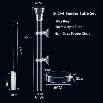 Acrylic Aquarium Feeder Tube Dish Transparent Fish Tank Shrimp Snail Shrimp Food Feeder Bowl Aquarium Feeding Accessories