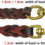 Leather Dog Leash, Heavy Duty Genuine Leather Braided Dog Leashes for Large Medium Small Dogs Shepherd Training and Walking