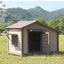 Outdoor dog house  large dog medium courtyard solid wood outdoor  sun protection rain protection villa Tongshen