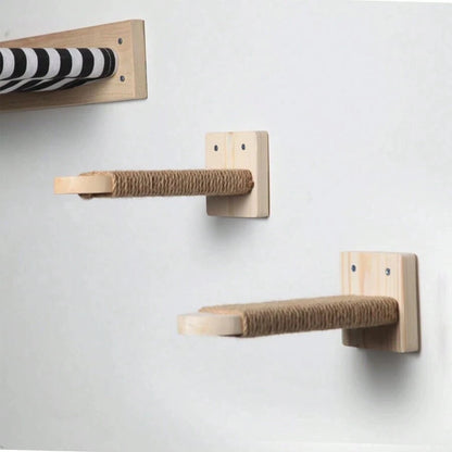 Tree For Cats Wall Mounted Scraper Tower For Cats Sisal Steps Cat Climbing Shelves Vertical Scratcher Pet Accessories Cat Toy