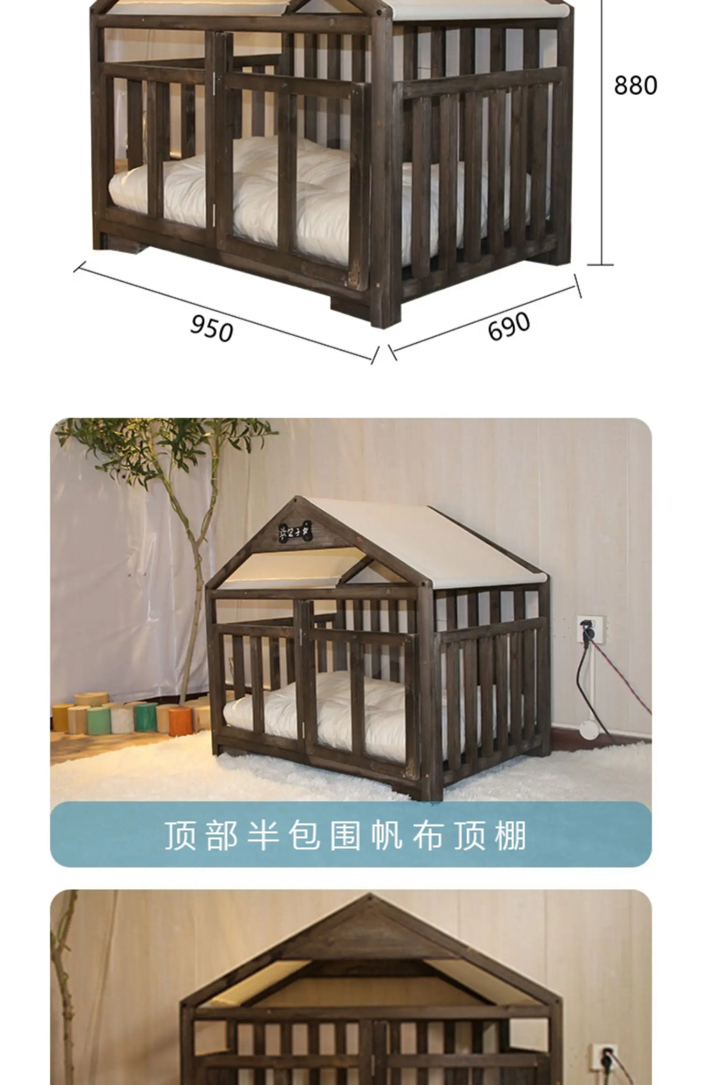Kennel House Indoor Corgi Small Dog Teddy All Seasons Removable and Washable Cat Nest Dog House Pet Bedding