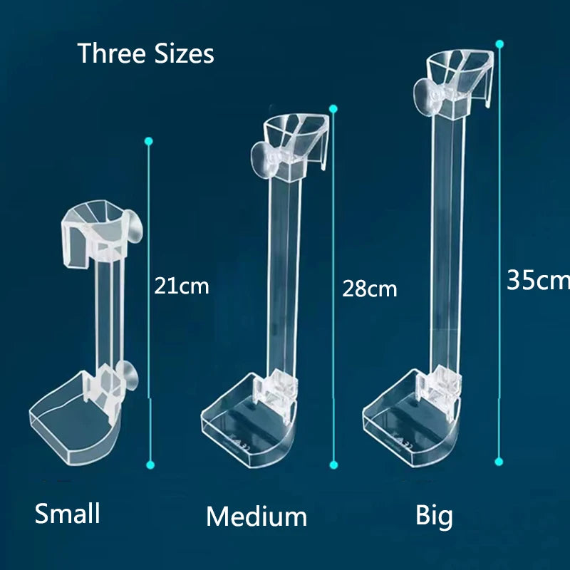 1Set Acrylic Aquarium Feeder Tube Dish Transparent Fish Tank Shrimp Snail Shrimp Food Feeder Bowl Aquarium Feeding Accessories