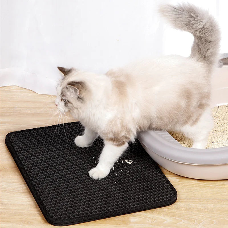 Pet Litter Mat Waterproof Double Layer Pet Litter Mat Non Slip Mat Washable Cat Mat Pet Supplies Pet Litter Mat Waterproof Doubl