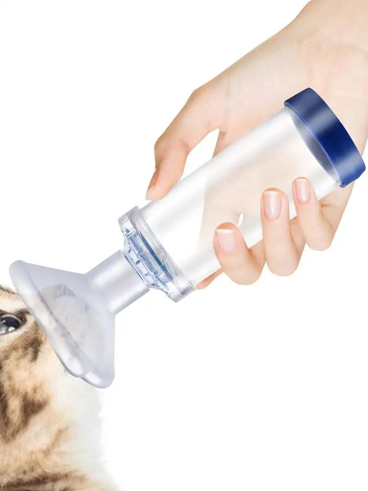 Aerosol Inhaler Spacer Chamber Manual Cats Dogs Nebulizer Nebulizer Mask for Dog Cat Animals And Human Adult Child