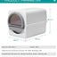 Fully Enclosed Removable push-pull cat toilet  Semi automatic cat litter box