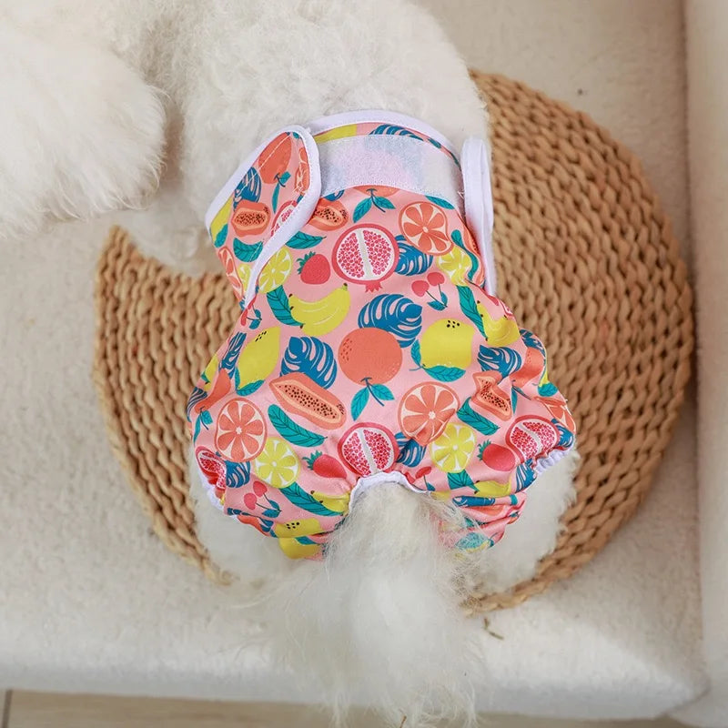 Cute Print Waterproof Physiological Pants Diapers Cotton Underwear for Small Puppy Safety Panties Breathable Girl Cat Clothes