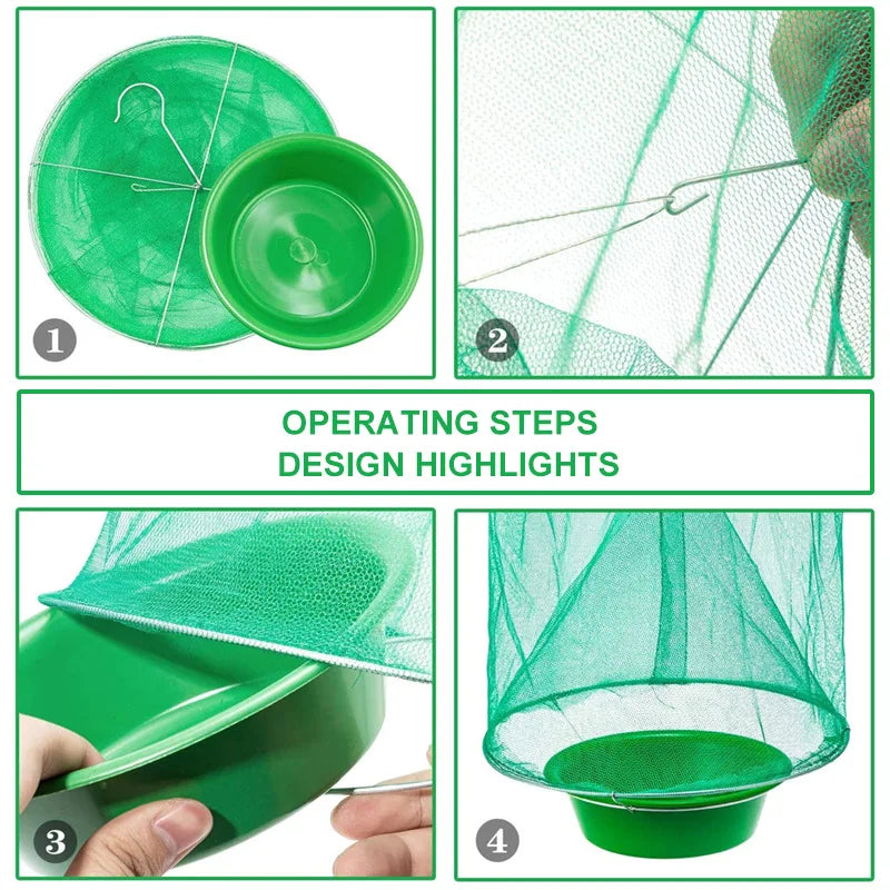 Fly Catcher Pest Control Reusable Hanging Fly Catcher Fly Catcher Cage Net Fly Catcher Garden Hanging Bird CatcherGarden