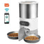 Cat Timing Feeder Smart APP Cat Feeder Stainless steel Double Meal Pet Food Remote Feeding Automatic Dispenser Suitable Cats Dog