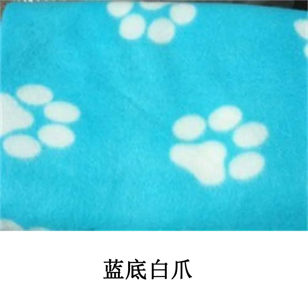 Pet Blanket Super Soft Dog Blanket with Cute Paw Print Warm Puppy Blanket Mat Bed Cover for Large Dogs Kitten Cat Small Animals