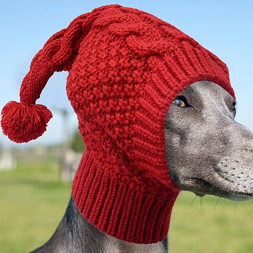 Dog Knit Hat With Earmuff Winter Dog Knitting Caps Soft Puppy Warm Hood Neck And Head Protector Knitting Hat Cute Pet Apparel