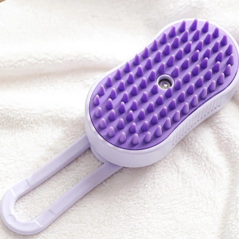 Pet Steamer Brush USB Rechargeable Cat Steamy Brush Dogs Cats Pet Hair Removal Self-Cleaning Comb for Long and Short Hair