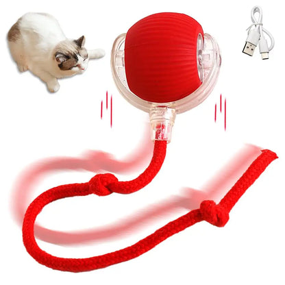 New High-end Cat Rolling Ball Interactive Cat Toy Motion Tail Bird With Teaser Game Pet Chirping Long Toy Kitten Sensor Cat