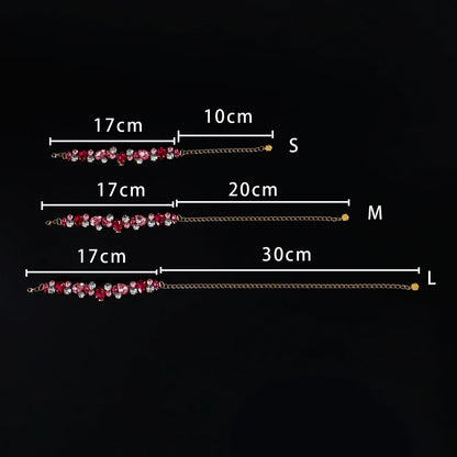 Adjustable Dog Necklace Jewelry for Small Medium Dogs Puppy, Luxury Blingbling Diamond Collar Wedding Prom Pet Accessories