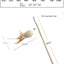 1PC Teaser Feather Toys Kitten Funny Colorful Rod Cat Wand Toys Wood Pet Cat Toys Interactive Stick Pet Cat Supplies