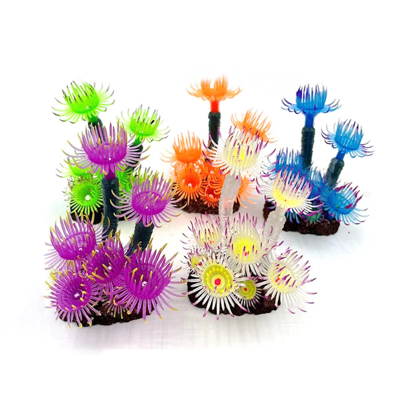 Artificial Underwater Coral Aquarium Fish Tank Simulation Decoration Aquarium Backgrounds Plants Water Flower Beautiful New