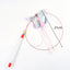 Interactive Wire Feather Cat Teaser Stick Fun Pet Toy for Kittens Entertaining Bell Feather Fish Wand Playful Cat Accessories