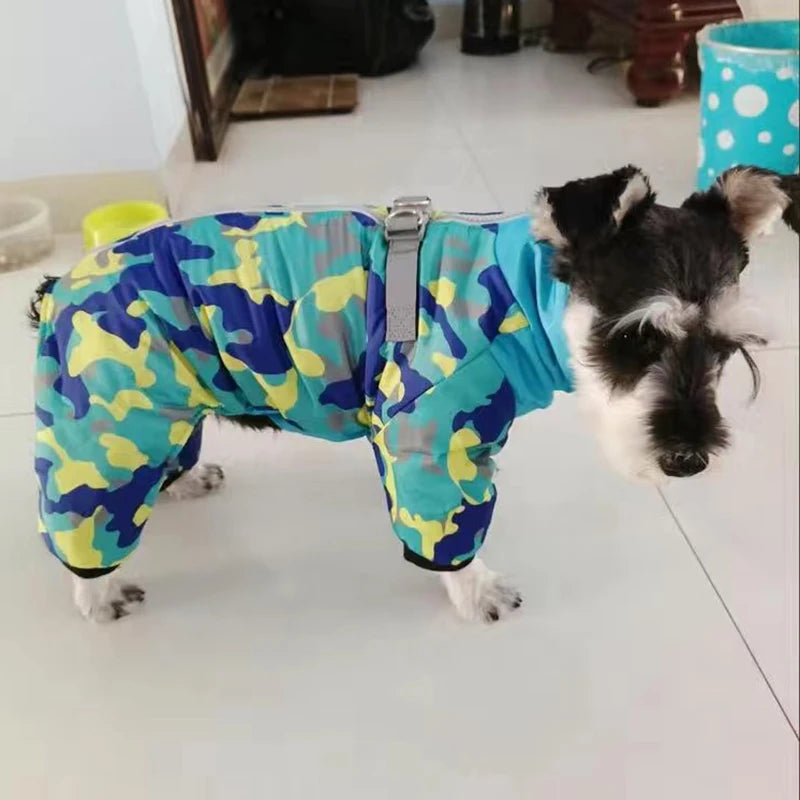 Camouflage Dog Jumpsuit Overalls for Small Medium Dogs Winter Padded Pet Rompers Waterproof Chihuahua Poodle mascotas Clothes