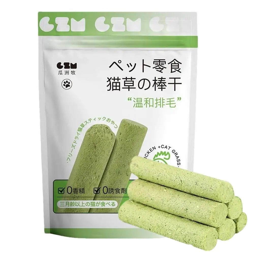 Cat Grass Stick Cat Grass Chewing Stick Natural Teeth Cleaner Removal Row Kitten Pet Snacks Teeth Caring for Kitten Mouth Health